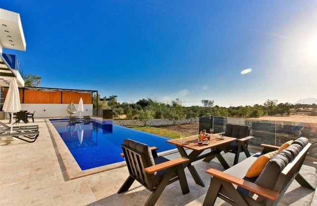 Villa with Jacuzzi, Hammam, Sauna and Pool in Kas