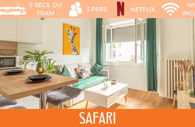 ZenBNB/Safari/3 Personnes/5 secondes du Tram