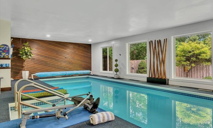 Saratoga Springs House | 1 mile to TRACK and LAKE. Private INDOOR POOL & SPA. Walk to GOLF.
