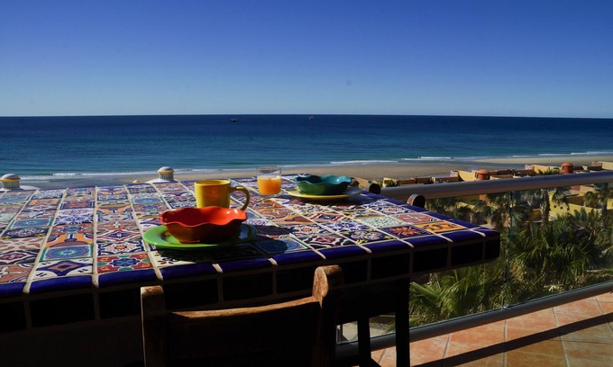 Sandy Beach Condo | 1BR/1ba with DOUBLE-sized living area/balcony, amazing views, & keyless entry!