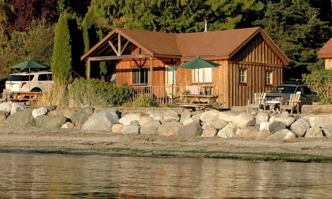 West Beach Cabin | 2BR Beachfront Cabin on epic west-facing sand and pebble beach!