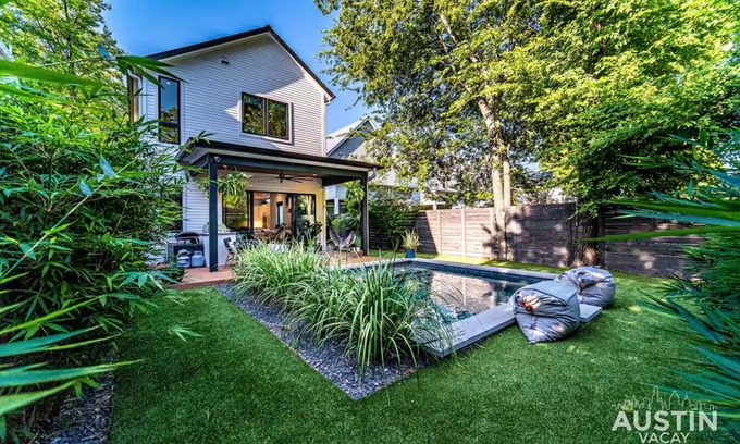 Holly House | 4BR/3BA Home w/Pool & Patio, Pets OK | Parking & Tesla Charger, Walk Downtown