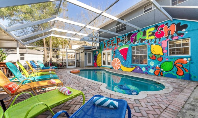 Port Tampa City Apartment | 7 BR Heated Pool Game Room Theater Sleeps 25