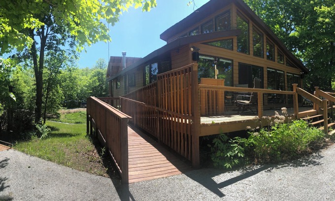 Richville Ski Chalet | Accessible Home on Secluded Private Lake