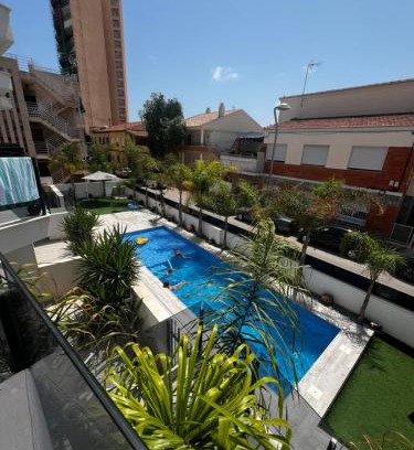 Santiago de la Ribera Apartment | Air-conditioned Elisa Apartment with spacious sunroof lounge and swimming pool