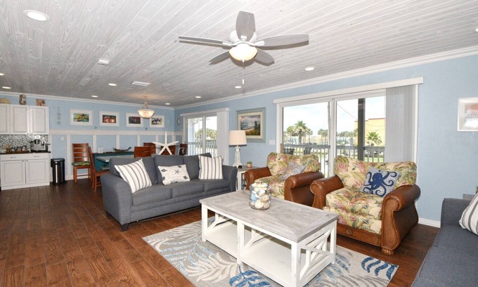 New Smyrna Beach House | "All Decked Out NSB" Ocean Views, Private Fenced Yard, BBQ, Bikes, Beach toys