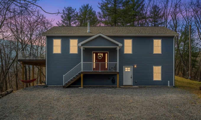 Great Cacapon House | All Decked Up - wifi, view, river access, fire pit, games, grill