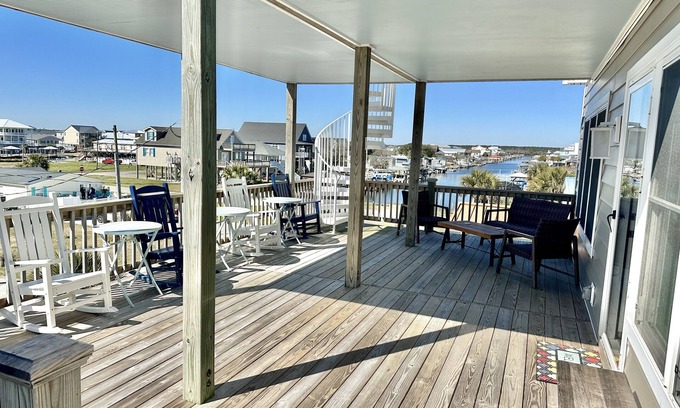 Surf City House | Amazing Decks! Two Master Bedrooms! Elevator! EV Charging! Pet Friendly!