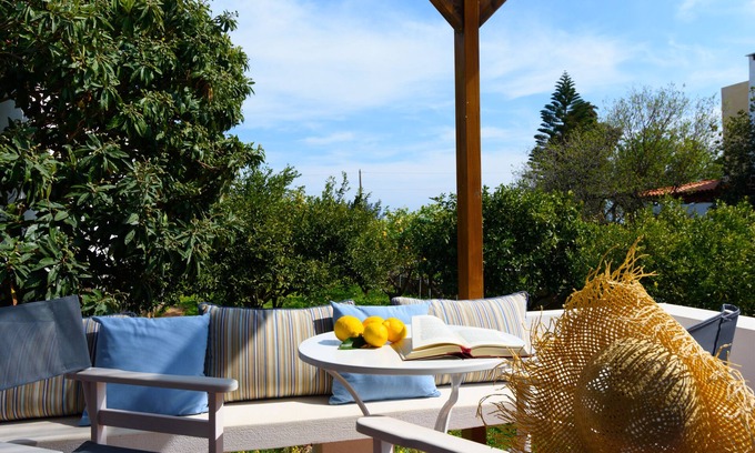 Ammoudara Apartment | An Eden for two+ (a small apartment in a lemon tree garden next to the sea)