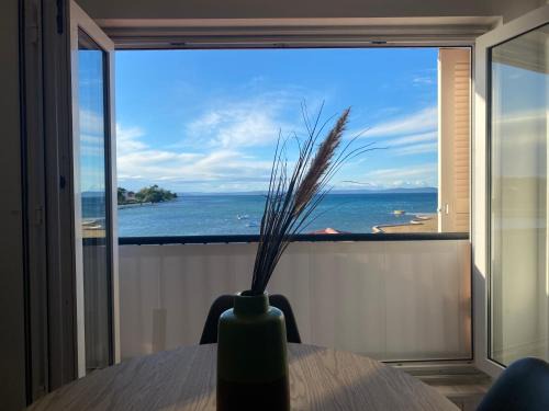 Privlaka Apartment | Apartment Privlaka direkt am Strand mit Klima und neuem Badezimmer Haustiere sind willkommen