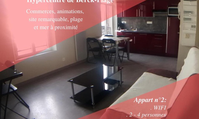 Berck-sur-Mer Apartment | Appart 2-4 pers Berck-Plage Hyper-centre
