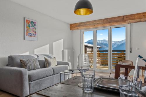 Randogne Apartment | Appartement fraîchement rénové à Crans-Montana, vue imprenable