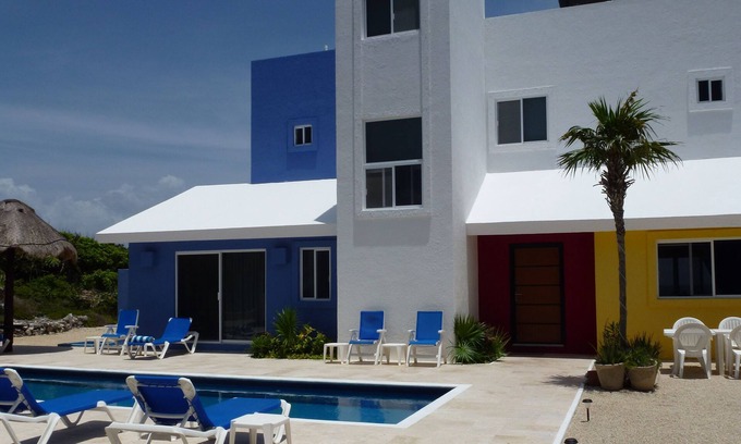 Akumal Villa | Architecturally Distinguished Colorful Casa on Water's Edge