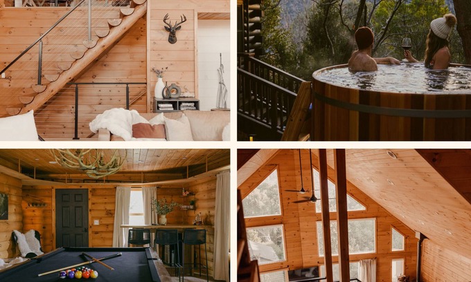 Julian Cabin | Award-winning A-frame in Julian, Luxe interiors, epic views, cedar tub and total mountain serenity.