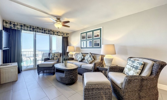 New Smyrna Beach Condo | Beachfront Oceanview Condo - Pool, BBQ & Steps to Flagler Ave