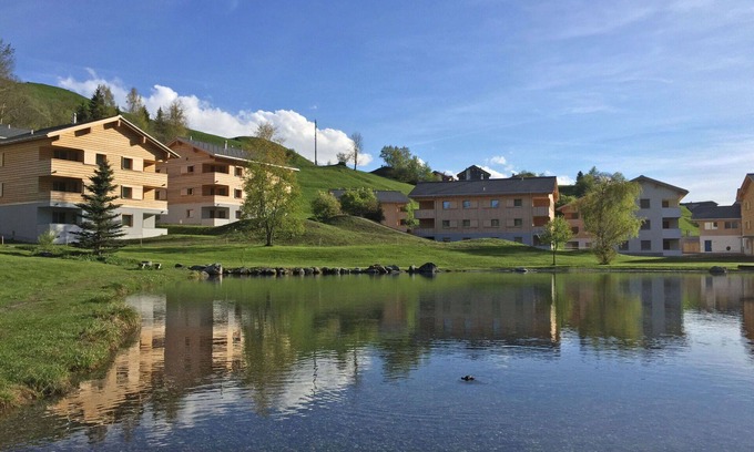 Tavanasa Apartment | Beautiful apartment for 4 guests with WIFI, hot tub, pool, TV, patio and panoramic view