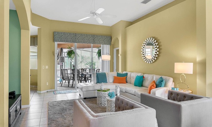 Calabay Parc House | Beautiful pool home, games room, 2 lounges, kids' play space, Disney 11 miles!