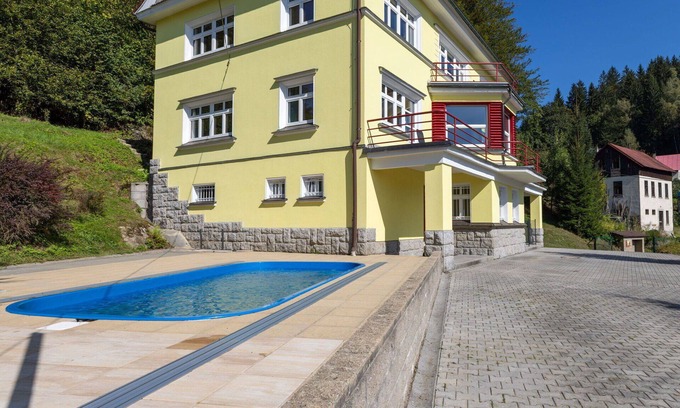 Albrechtice v Jizerskych horach Villa | Beautiful private villa for 24 guests with private pool, WIFI, TV and terrace