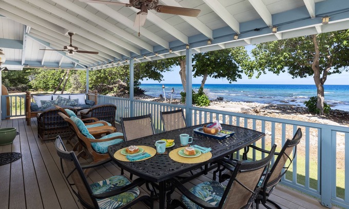 Kamuela Cottage | Big Island Blue Makai - Fall Rates! Rare Oceanfront 2 BR in Puako