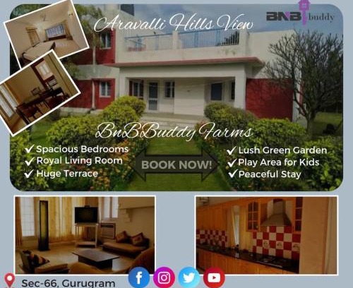 Gurugram Villa | BnBBuddy 2 BHK Aravalli Hills view in Gurugram