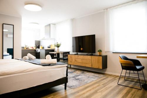 Sankt Augustin Apartment | bonquartier - LUXAPT#4 Modernes Apartment mit Self Check-In, voll ausgestatteter Küche, Klimaanlage und Parkplatz