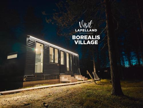 Muonio House | Borealis Village 3 with a Nature View, Fireplace, Sauna, Kitchen
