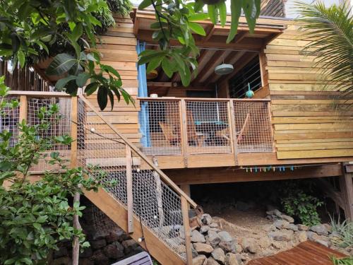 Saint-Leu House | Bungalow écologique avec toilettes sèches LEU KABANON vue mer