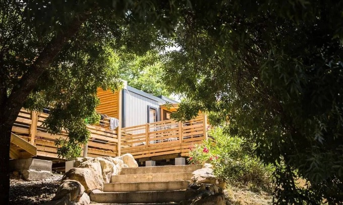 Ruoms House | Camping la ChapouliÃ¨re* - Mobile home Taos Luxury 3 rooms 4 persons