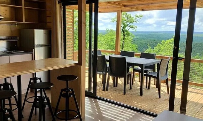 Saint-Cirq-Lapopie Ski Chalet | Camping La Truffière*** - Panoramic Nature Chalet 4 Rooms 6 People