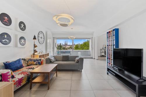 Bonnevoie Apartment | Central Lux 2BR Apt with City Views & Balcony