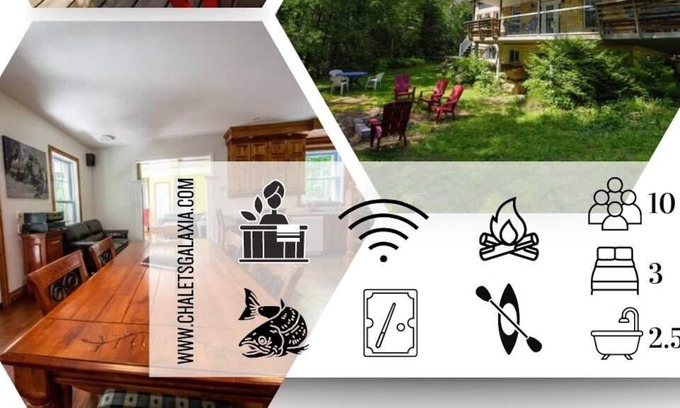 Chertsey Ski Chalet | Chalet sur le Bord du Lac Brûlé - SPA-BILLARD- Kayaks