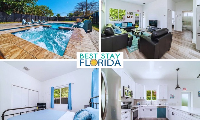 Hallandale Beach House | Charming Home With Pool Jacuzzi