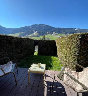 Praz-sur-Arly Apartment | Charming studio with terrace and garden