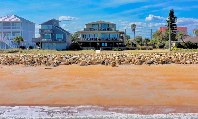 Flagler Beach House | Chic Home: Ocean Views, Hot Tub & Game Room!