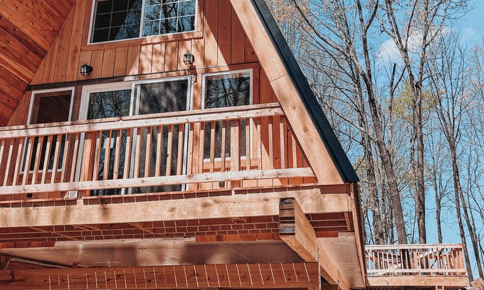 Omaha Cabin | COZY A Frame Cabin In The Woods Near Branson MO