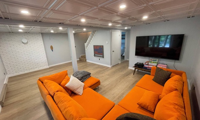 Lake Ariel Ski Chalet | Cozy chalet-style home with fire pit in The Hideout, a five star community.