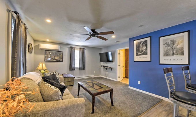 Leominster Apartment | Cozy Getaway - 10 Miles to Mount Wachusett Skiing!