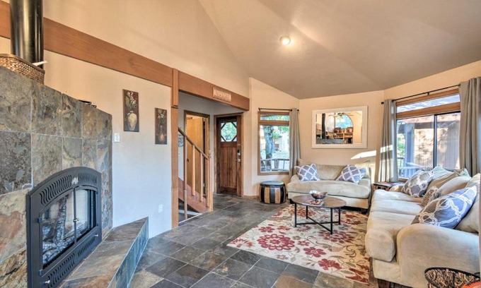 Arnold House | Deck and Grill Mtn Haven in Stanislaus Natl Forest