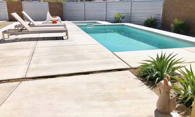 Desert Hot Springs House | Desert Fox - A Mid Century Home with Pool/Spa