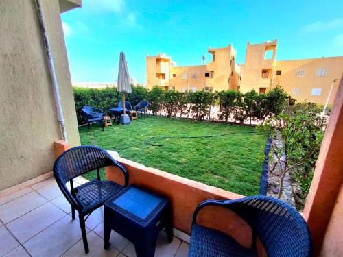Al-Hammam Apartment | Doblex Beach Chalet with Private Garden in Reem ElFala Resort