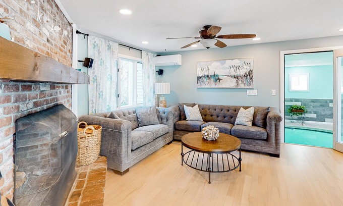 Hampton House | Dog-friendly Hampton house w/private heated pool, hot tub, and coastal finishes