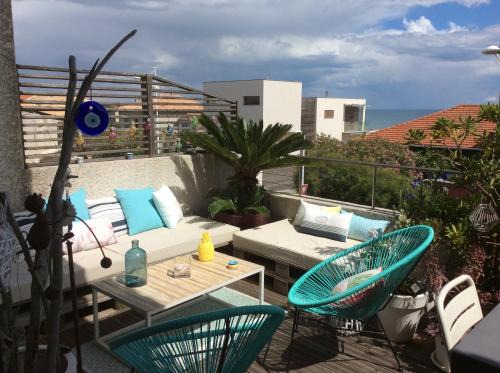 Carnon-Plage Apartment | Duplex 105 m2 vue mer, terrasse 30m2