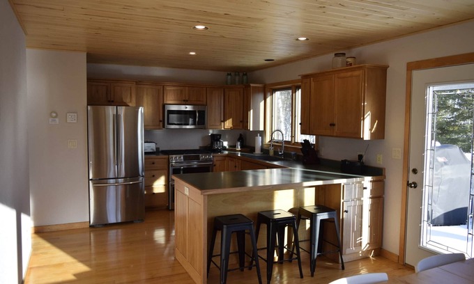 Grand Marais House | Fall River Road in Grand Marais | Woods & Lake Superior View