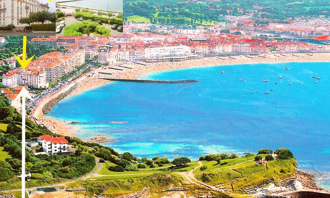 Saint-Jean-de-Luz Apartment | Flat of two joined rooms from pretty old Hotel, next to the beach & the shops