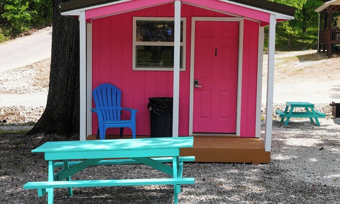 Sunrise Beach Cabin | Franky and Louies Pink Cabin 1