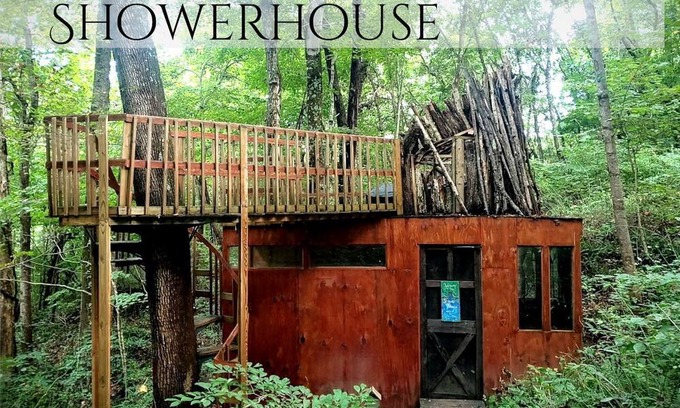 West Baden Springs House | Glamping Retreats with Dinner Included at this Amazing West Baden Springs Tree House Rental
