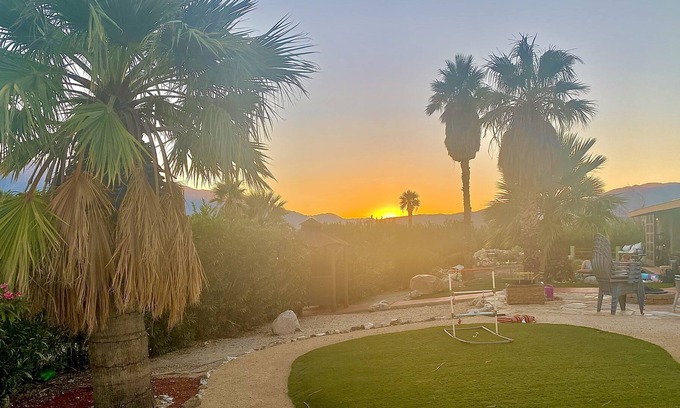 Desert Hot Springs Resort | Glampsite Resort Near Joshua Tree with 4 Canvas Yurt Tents and Pool!