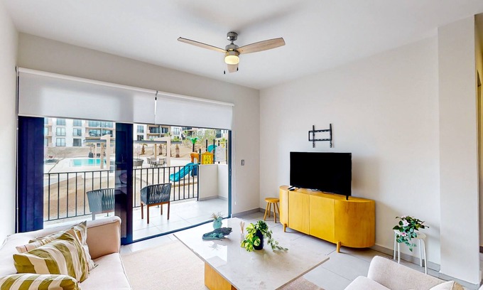 Cabo San Lucas Apartment | Gorgeous dog-friendly apartment with balcony, open layout, heated pool, & AC