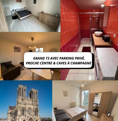 Barbatre Apartment | Grand T3 avec parking privé, centre & caves à champagne