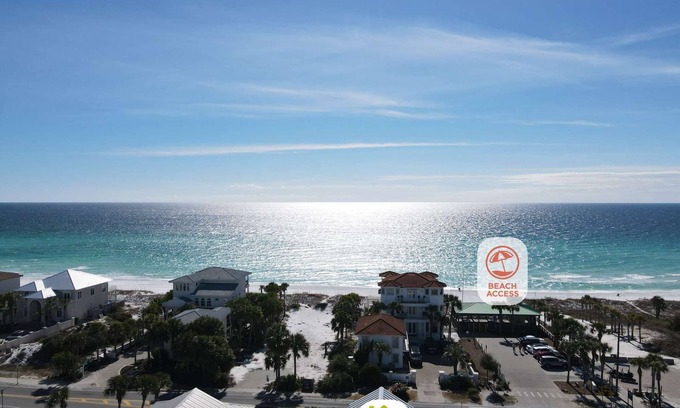 Crystal Shores House | Gulf view, Steps to beach, heated pool, walk to restaurants
